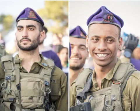 IDF Givati soldiers Ido Eli Zrihen, (20) and Nerya Belete, (21), who were killed while fighting Hamas in Gaza. 