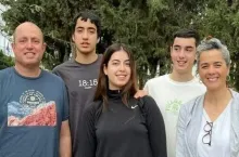 Murdered by Hamas terrorists in their home in Kfar Aza on October, 7, 2023. An entire family was wiped out.  After initially counted among the missing, neighbors from the kibbutz found them together in a bed, with father Aviv providing a protective embrace.