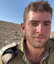 Killed in a Hamas attack on an army encampment on the outskirts of Gaza City as Lt. Matan Abramovitz, 21, from Ganei Tikva.  Abramovitz, who served in the 401st Armored Brigade’s 52nd Battalion, was killed alongside the three other members of his tank early Monday.